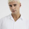 White Regular Fit Textured Shirt