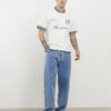 White Regular Fit Tipped Crest T-Shirt