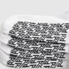 White RI Monogram Pack Of 7 Socks