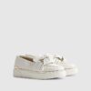 White Ring Twist Slip On Trainers