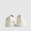 White Ring Twist Slip On Trainers