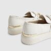 White Ring Twist Slip On Trainers