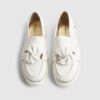 White Ring Twist Slip On Trainers