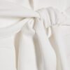 White Shawl Collar Tie Waist Blazer