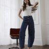 White Short Sleeve Fitted Rib T-shirt