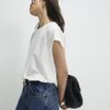 White Short Sleeve Loose Fit Top