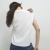 White Short Sleeve Loose Fit Top