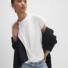 White Short Sleeve Twist Front T-Shirt