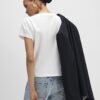 White Short Sleeve Twist Front T-Shirt
