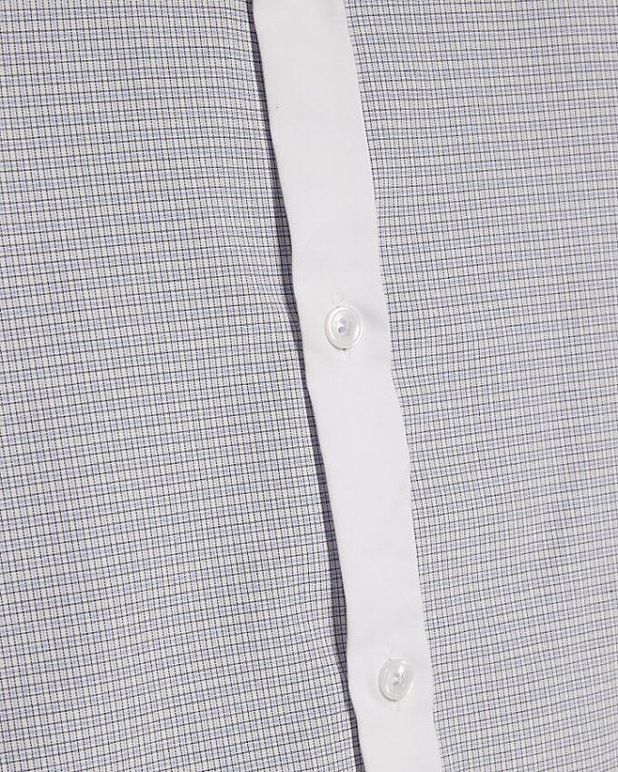 White Slim Fit Check Shirt