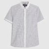 White Slim Fit Check Shirt