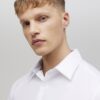 White Slim Fit Contrast Trim Shirt