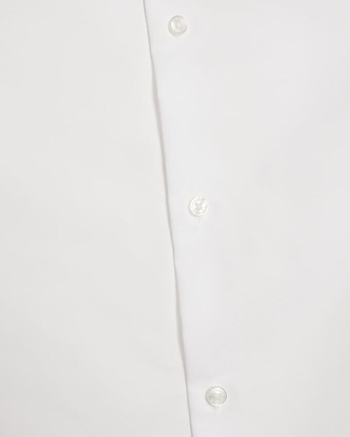 White Slim Fit Contrast Trim Shirt