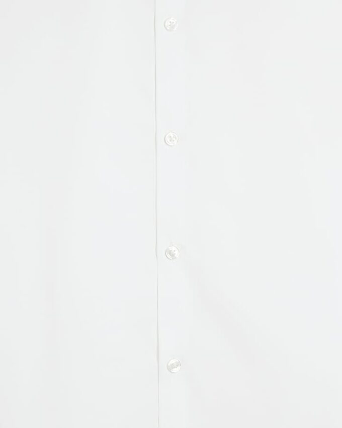 White slim fit long sleeve shirt