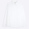 White slim fit long sleeve shirt