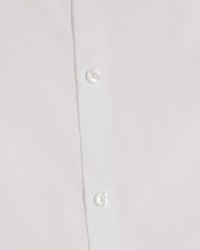 White slim fit long sleeve shirt