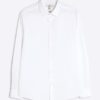 White slim fit long sleeve shirt