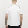 White Slim Fit Piped T-Shirt