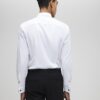 White Slim Fit Pique Formal Shirt