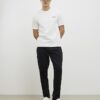White Slim Fit Textured Ame Saint T-Shirt