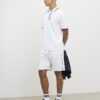 White Slim Fit Textured Tipped Shorts