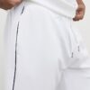 White Slim Fit Textured Tipped Shorts