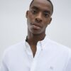 White Slim Fit Washed Shirt