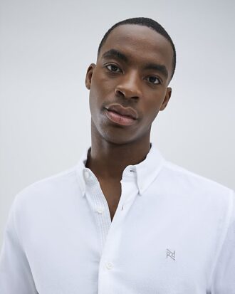 White Slim Fit Washed Shirt White Slim Fit Washed Shirt