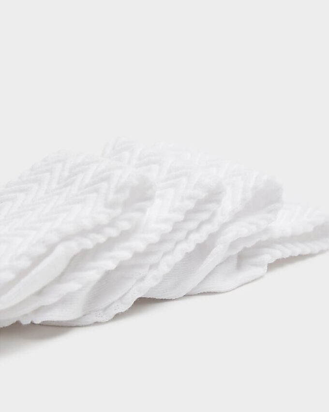 White zig zag socks multipack