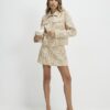 Yellow Boucle Aline Mini Skirt