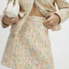 Yellow Boucle Aline Mini Skirt