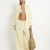 Yellow Long Sleeve Tie Back Beach Shirt