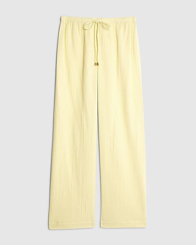 Yellow Long Sleeve Tie Back Beach Shirt